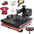 15x15 Heat Press Machine with Hat Press, 360° Swing Away Digital Tshirt Press Machine N393569