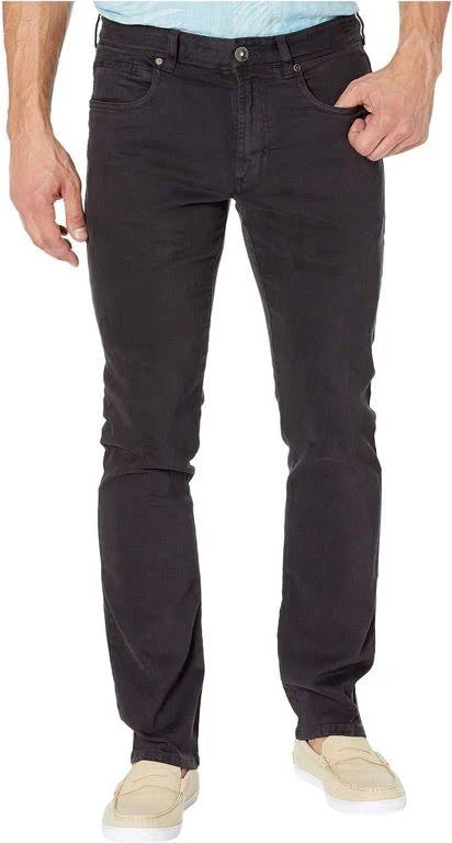 Black Brushed Twill Five-Pocket Pant I299600