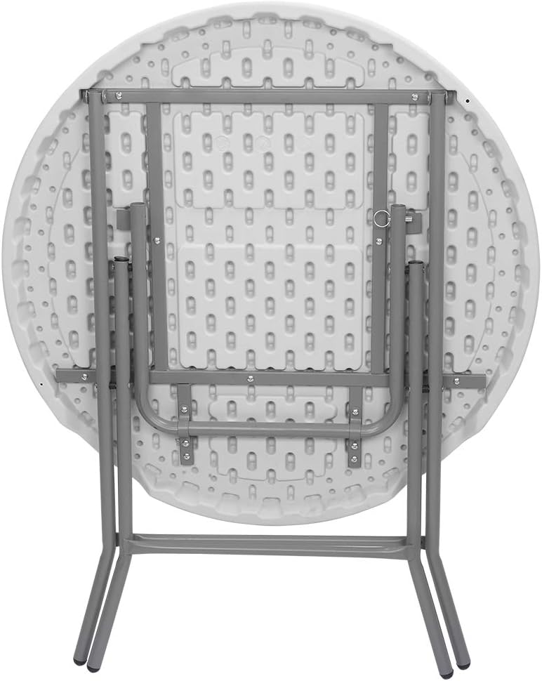 White Granite 32 Round Folding Plastic Table D309141