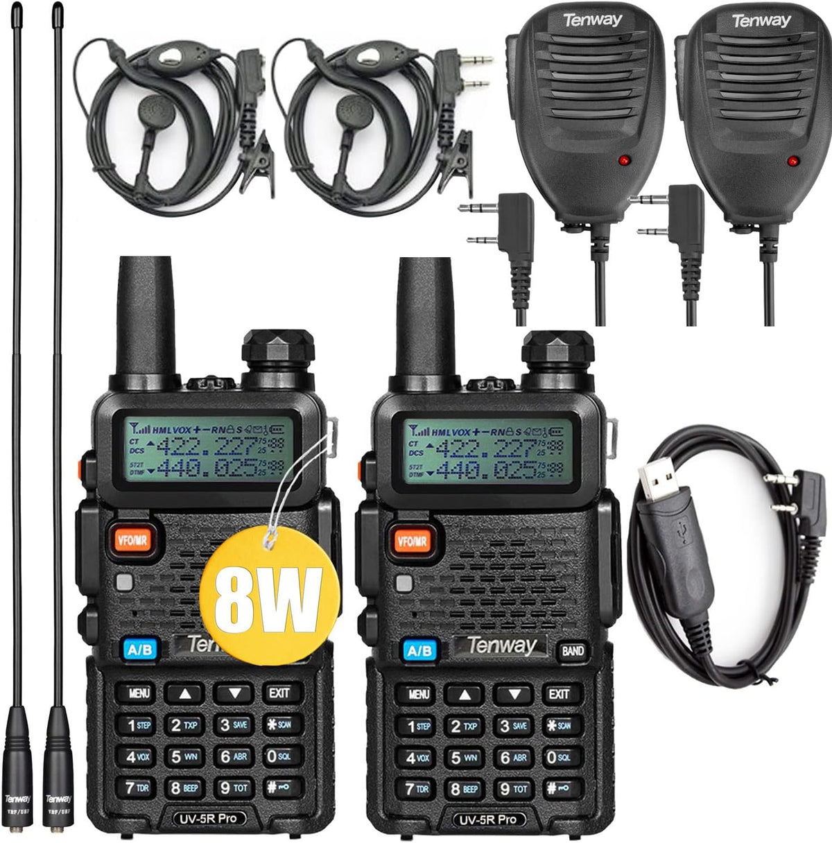 8W Dual Band Two Way Radio 2Pack F76662