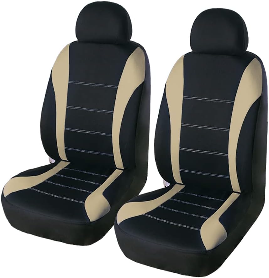 Beige Breathable Mesh Car Seat Covers S876427