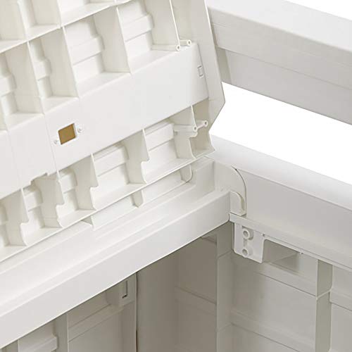 White 70 Gallon Lockable Box Chest Bench K84604