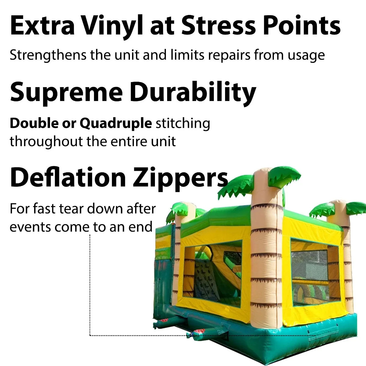 Tropical Inflatable Water Slide Bounce House Combo with Blower D382910