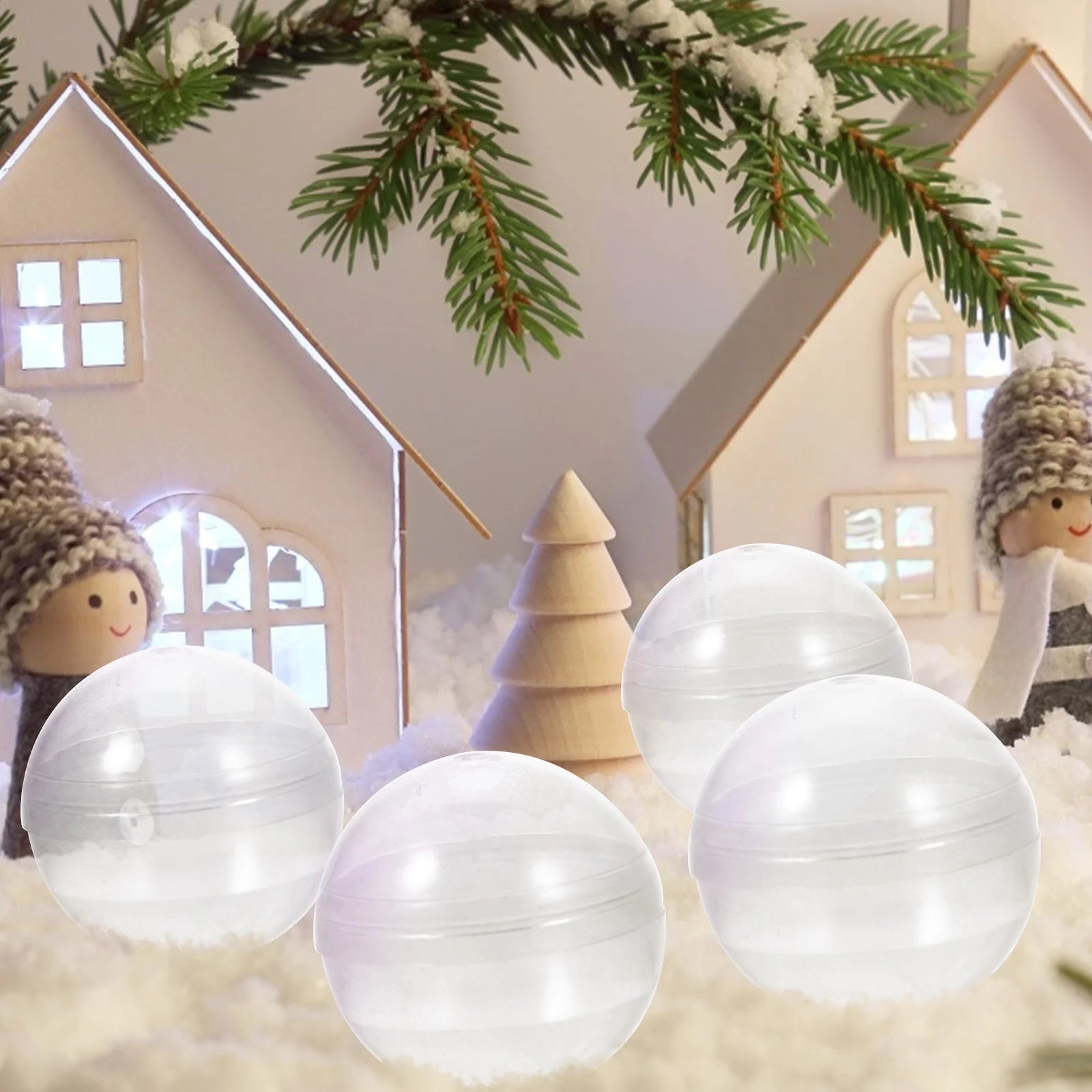 50pcs Plastic Transparent Fillable Grab Balls J720