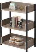 Brown 3-Tier Industrial Bookcase O28701