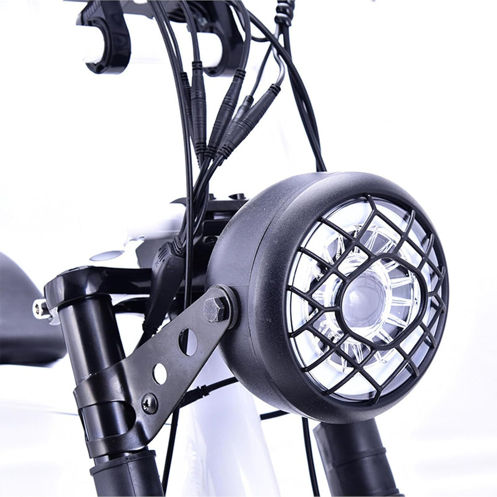 Retro 3 Pins Connector LED 24V 36V 48V 52V Waterproof Front Bike Head Light T6382