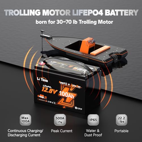 12V 100Ah Group 31 Bluetooth LiFePO4 Battery R794480