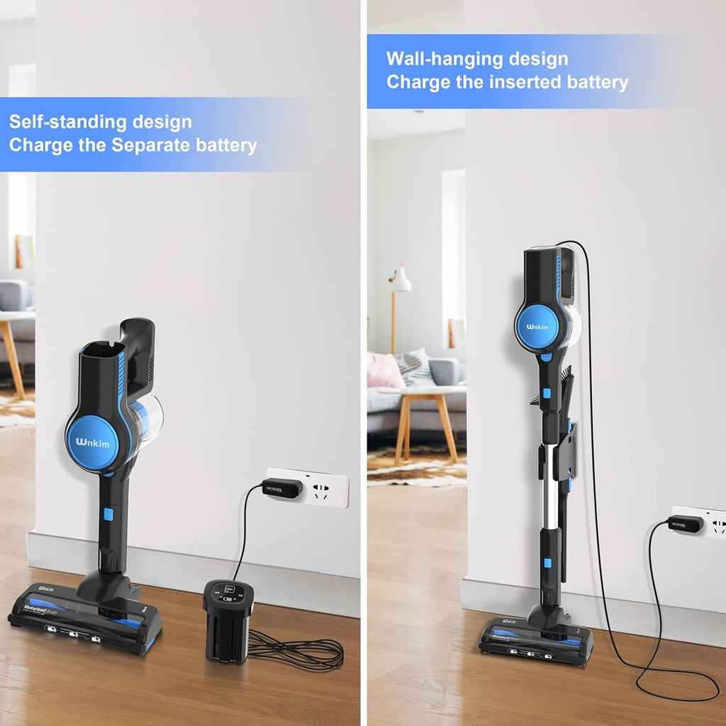 Cordless Stick Vacuum Cleaner with 23Kpa 200W Brushless Motor, 3 Suction Mode, 2200mAh Rechargeable Battery, 6-in-1 Lightweight O21909