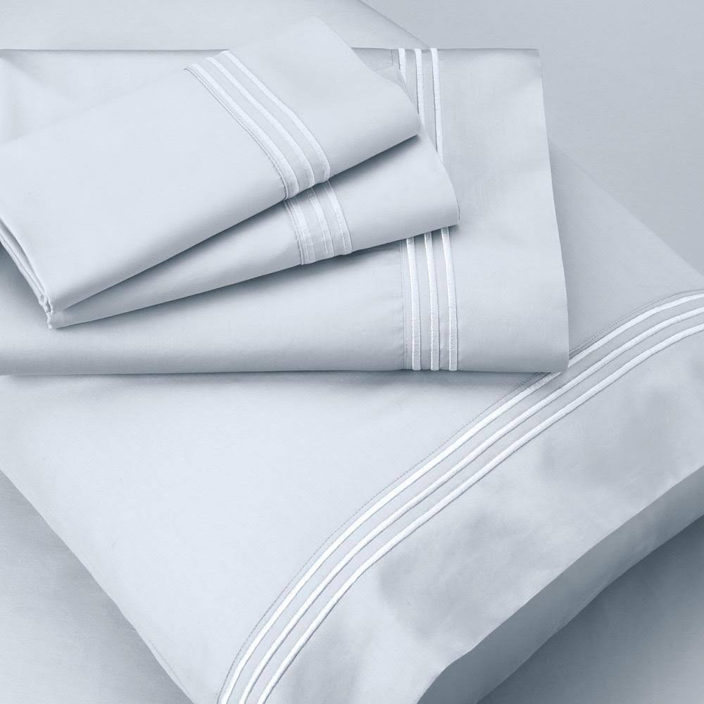 Queen Light Blue Supima Sheet Set L67650