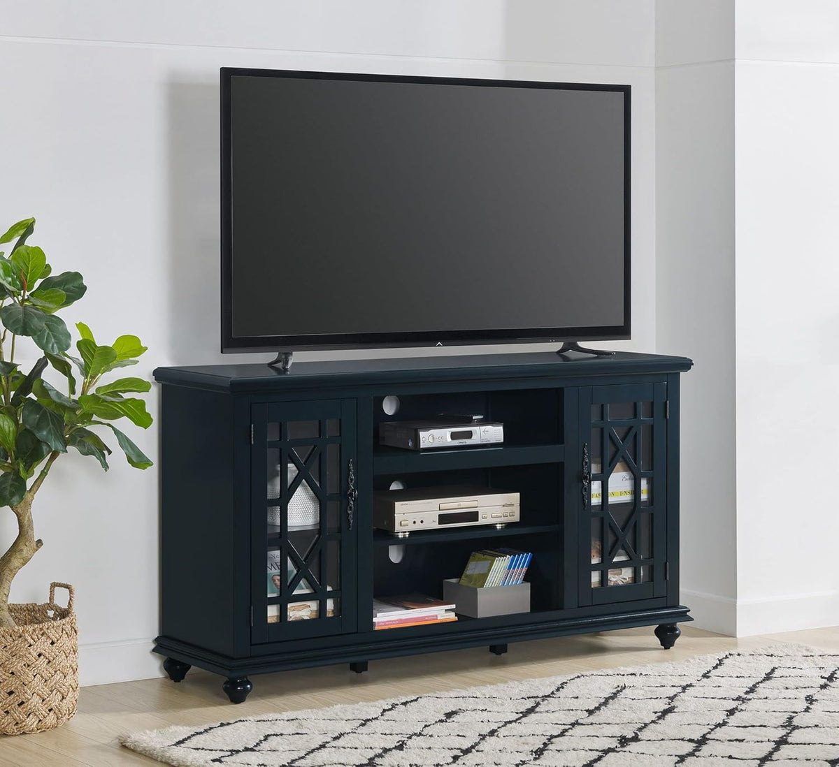 Blue 2 Door TV Stand F4381