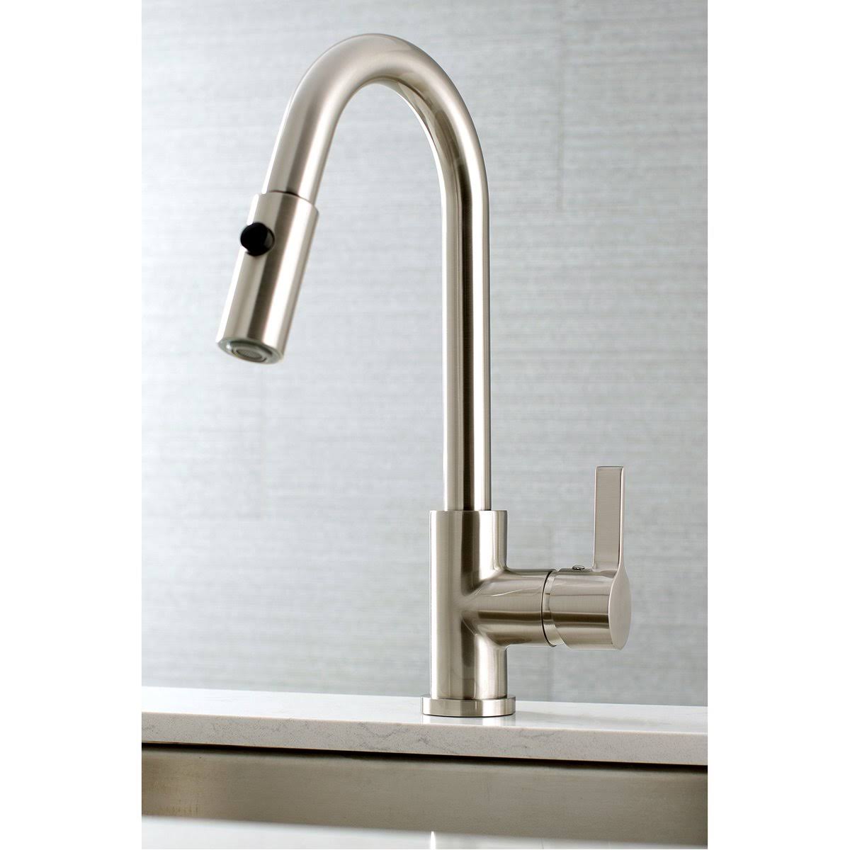 Brushed Nickel Single-Handle Pull-Down Kitchen Faucet H467891