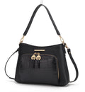 Black Vegan Leather Hobo Bag T25594