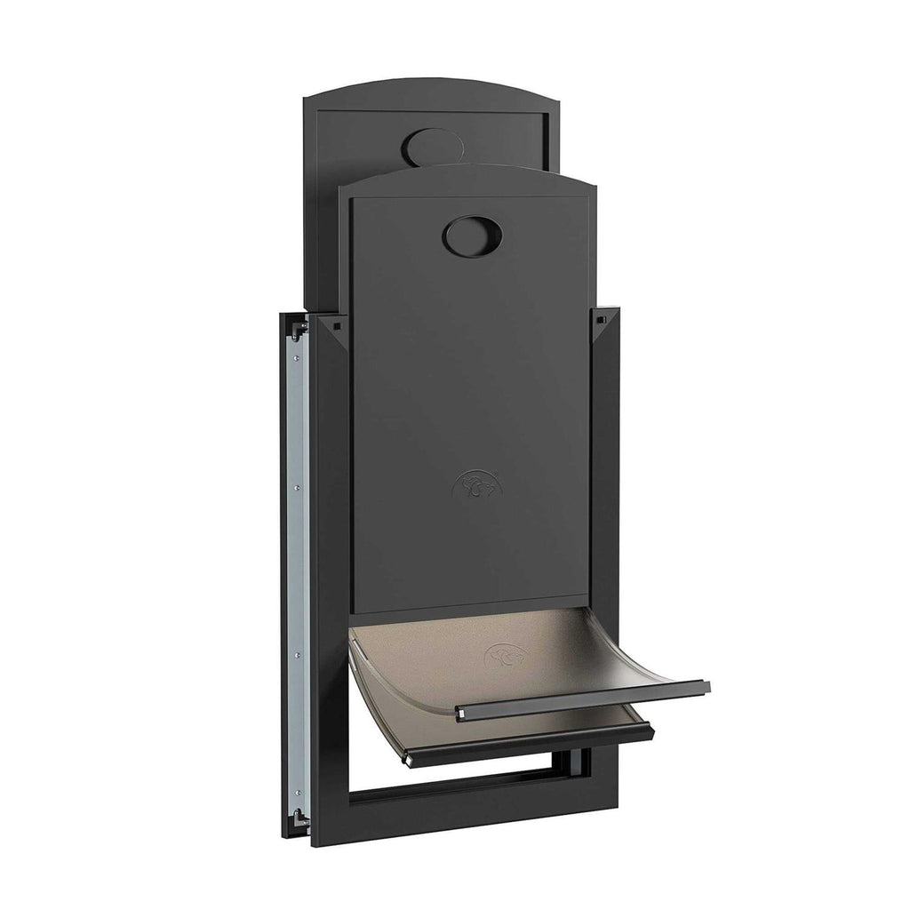 Weatherproof Dog Door with Sliding Lock Panel, Double Flap Q159195