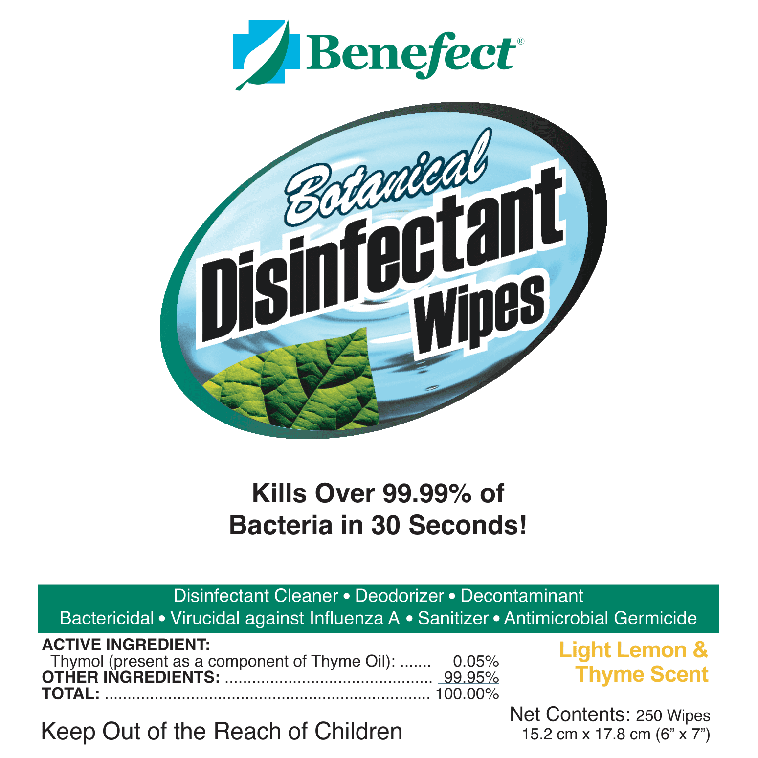Botanical Disinfectant Wipes O3994