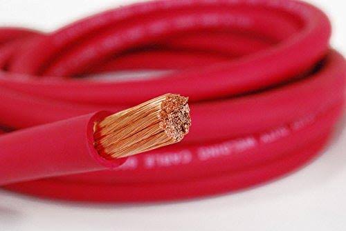 100 ft 2 Gauge AWG Copper Welding Battery Cable Red A311151