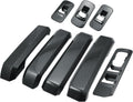 ABS Carbon Fiber Pattern Window Lift Trim Switch Panel Cover Black Pack of 2 I4145