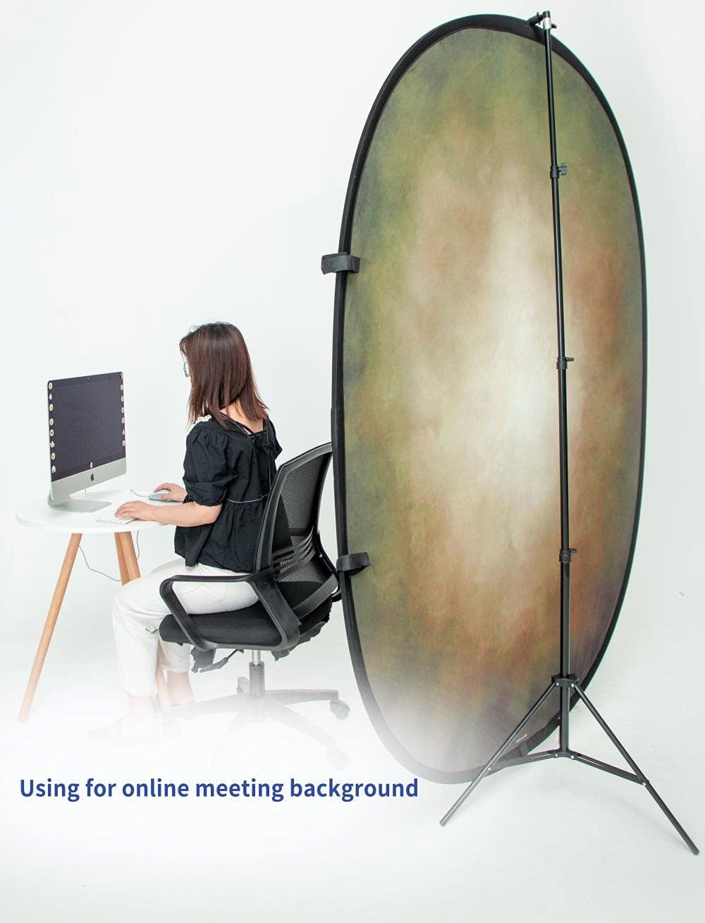Black & Brown Double-Sided Microfiber Backdrop with Carry Bag H82190