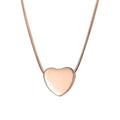 Rose Gold Heart Cremation Jewelry Necklace Urn with Velvet Jewelry Box K6988