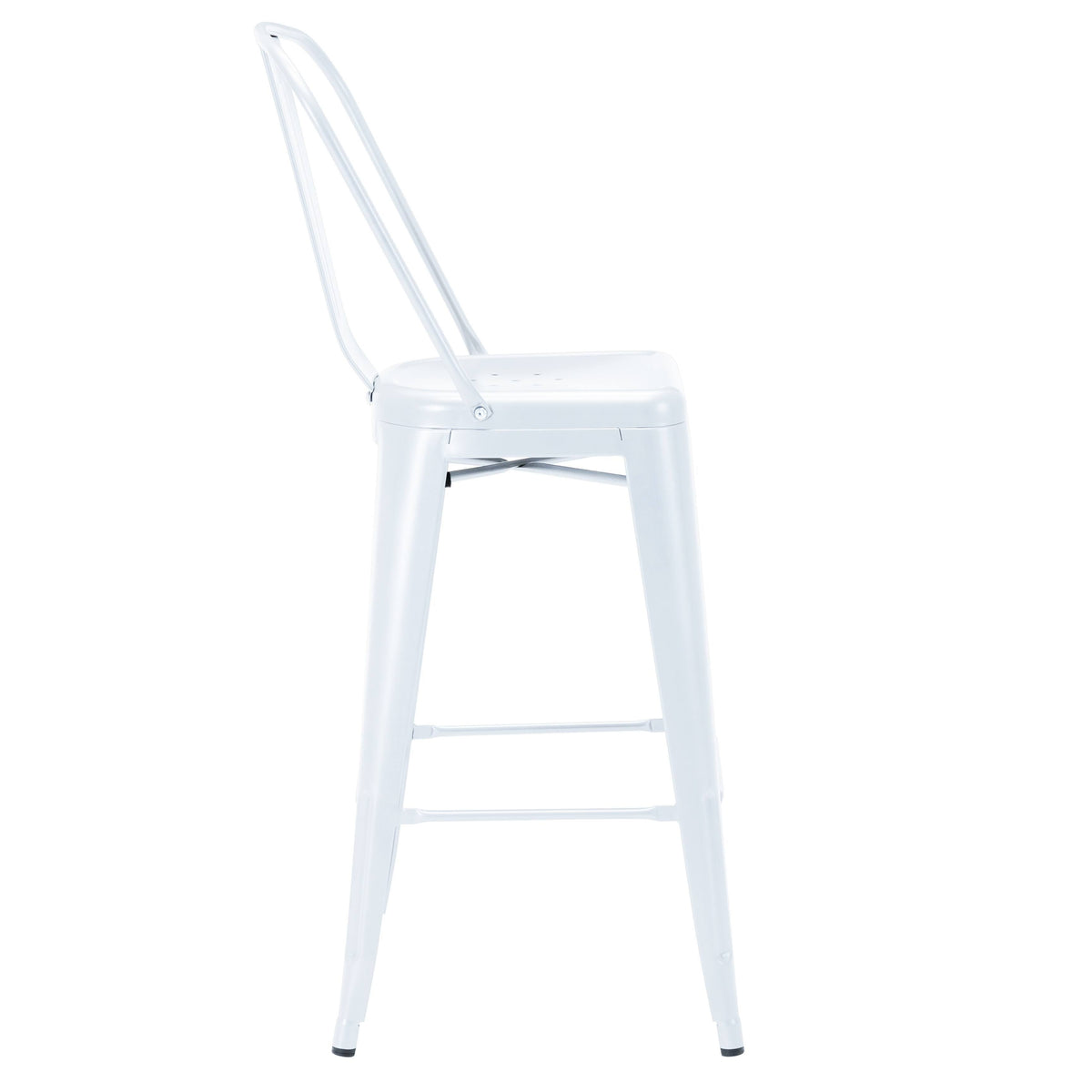 White Metal Bar Stools (Set of 4) L717