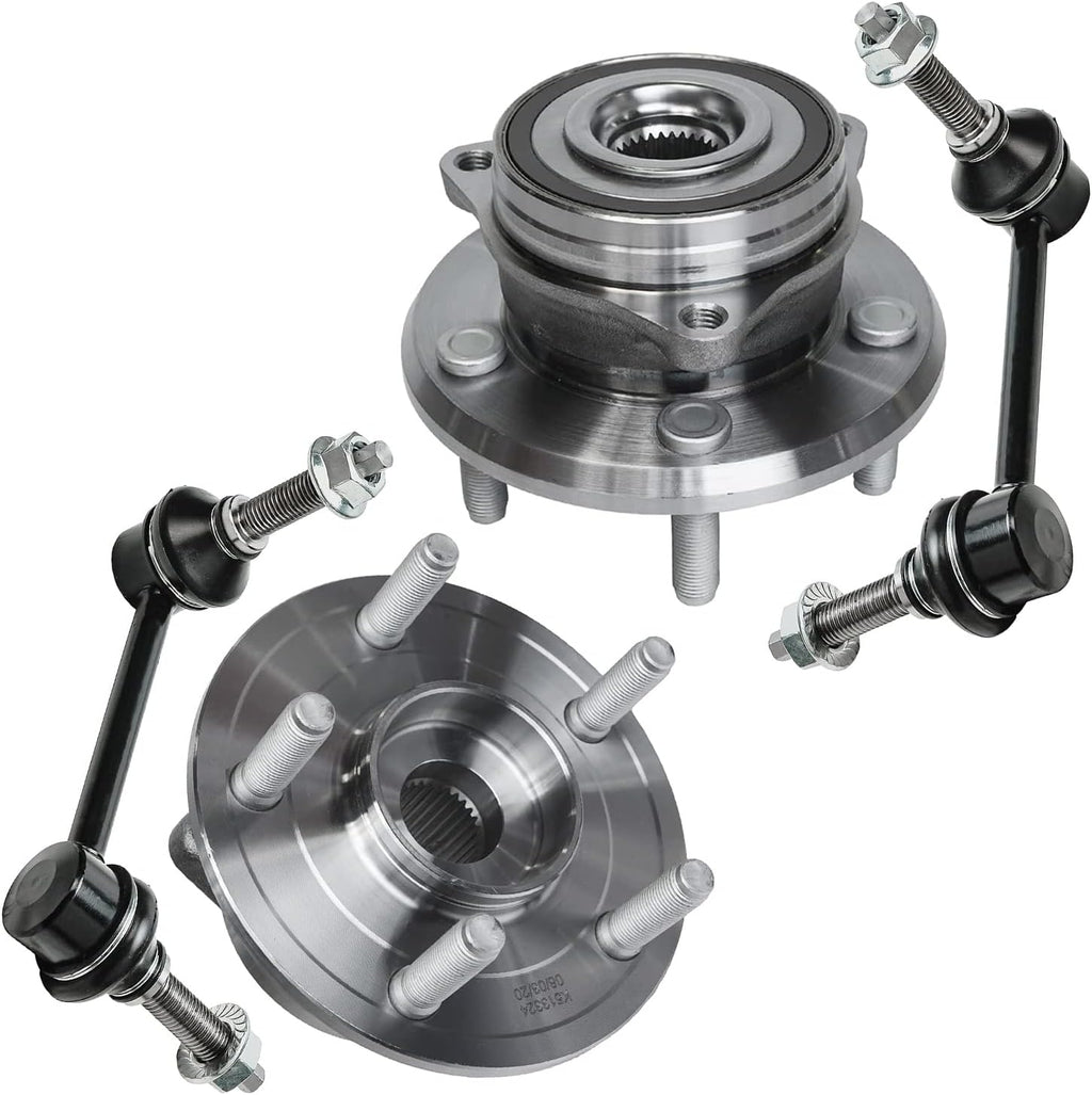 16pc Front End Suspension Kit with 2 Wheel Bearing Hubs 4 Control Arms 4 Tie Rods 2 Sway Bars 2 Ball Joints 2 Boots W8722