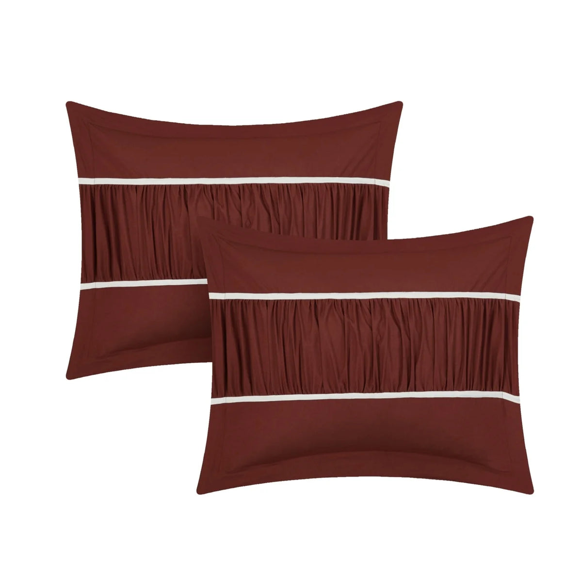 10 Piece Pleated and Ruffled Comforter and Sheet Set S9121