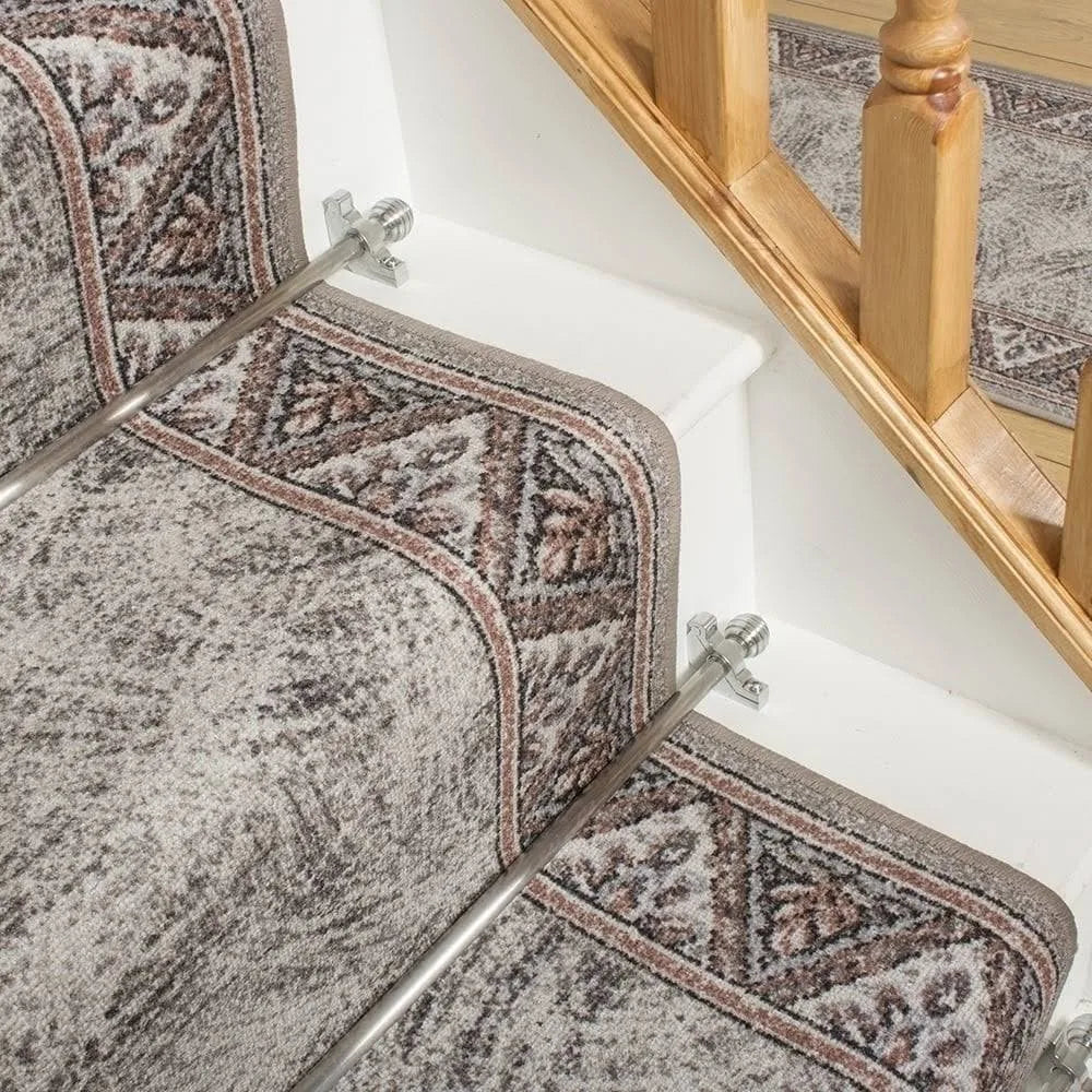 Gray Stair Carpet Runner 16 foot Y599