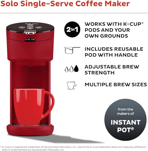 Single Serve Coffee Maker, K-Cup Pod Compatible Coffee Brewer, Black O346