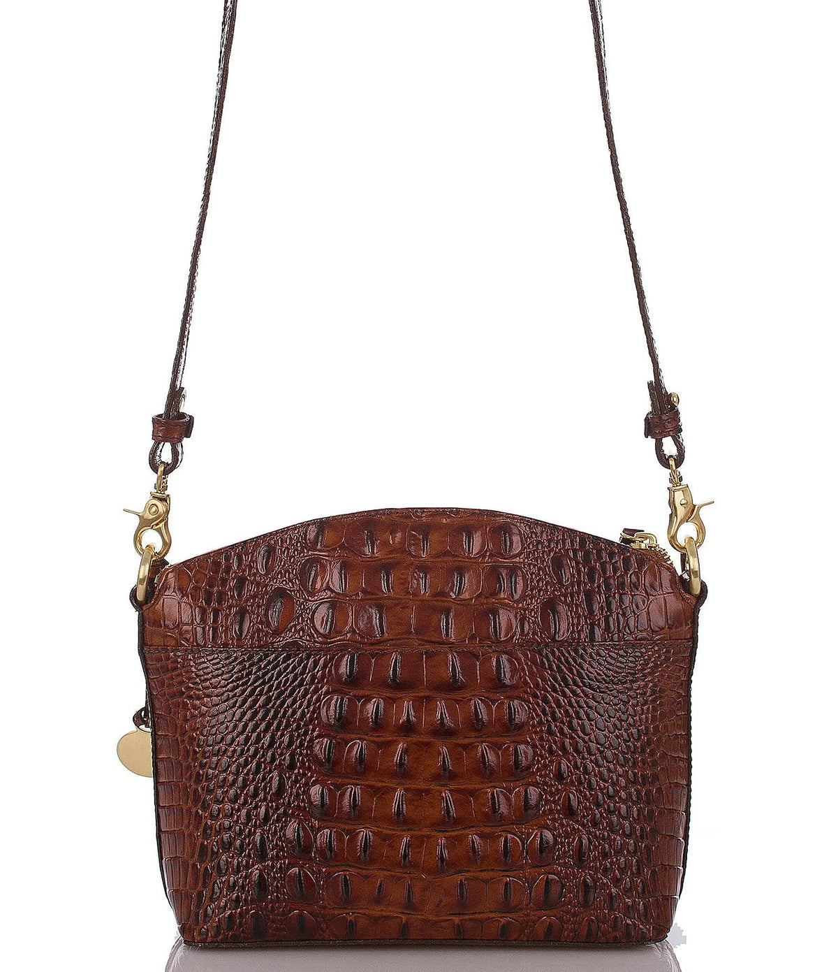 Leather Mini Crossbody Embossed Brown B108151