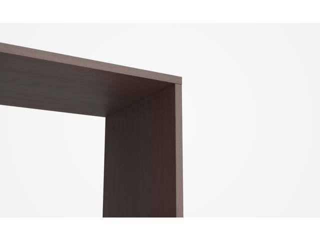 Walnut Cube Bookcase with Real Wood Feet T37177