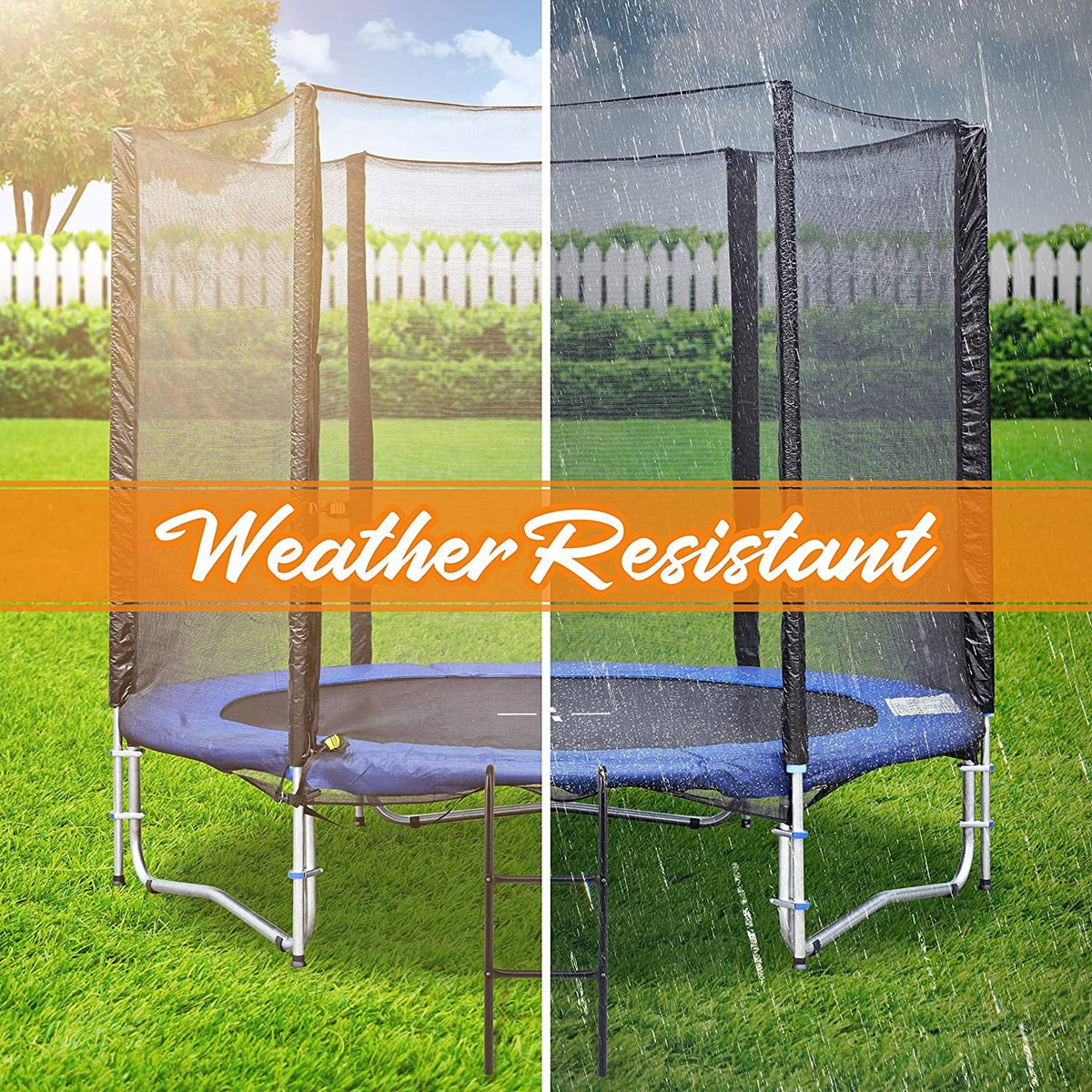 2 Step Galvanized Steel Trampoline Climbing Ladder M37605