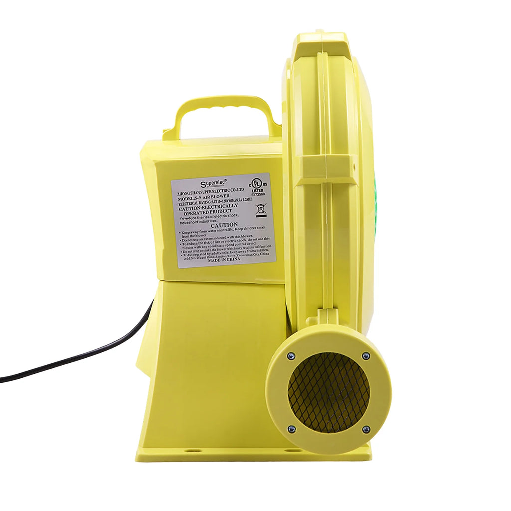 950W Electric Air Blower for Inflatable House, Yellow and Green O22160