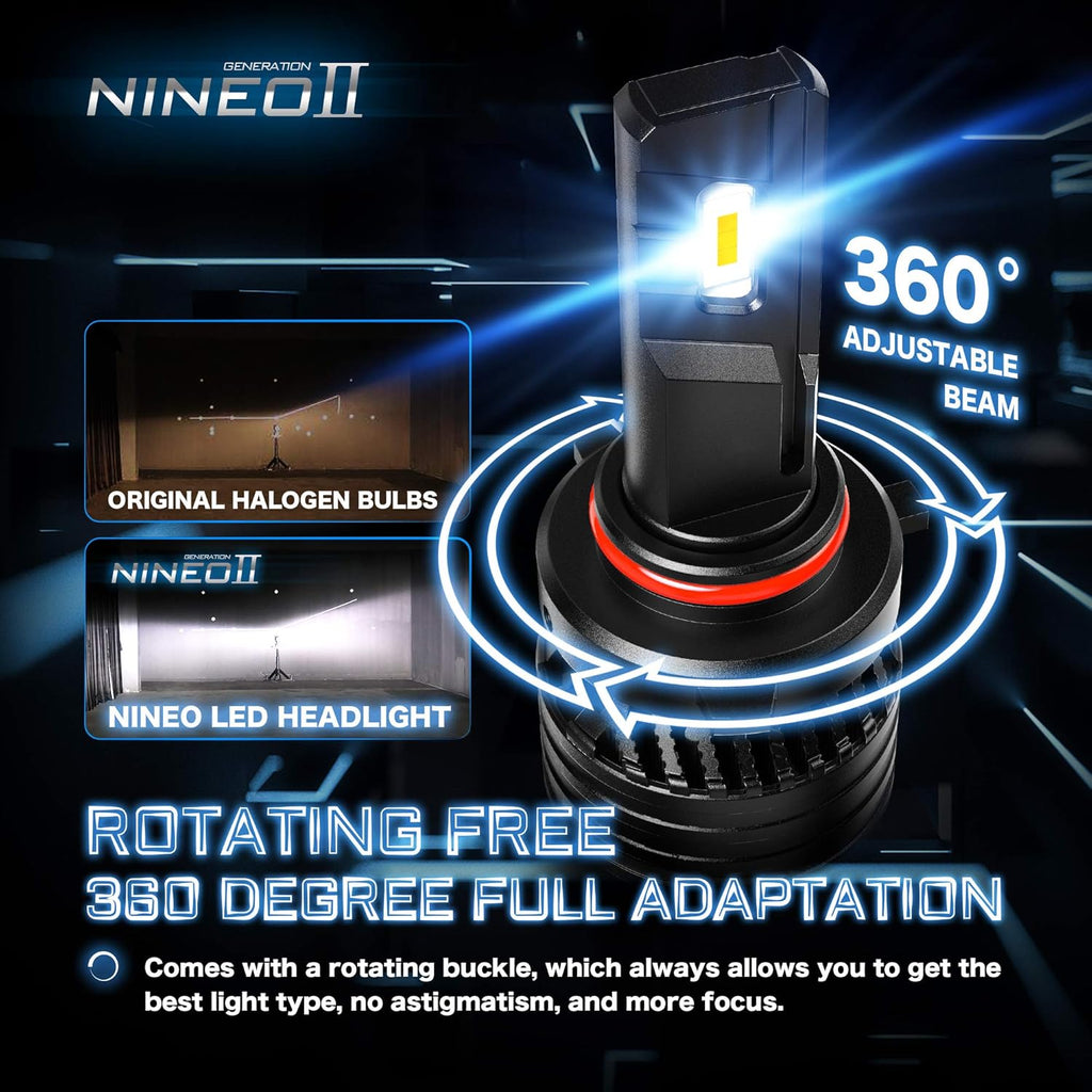 Pack of 2 90W HB3 LED Bulbs 6500K Cool White V517
