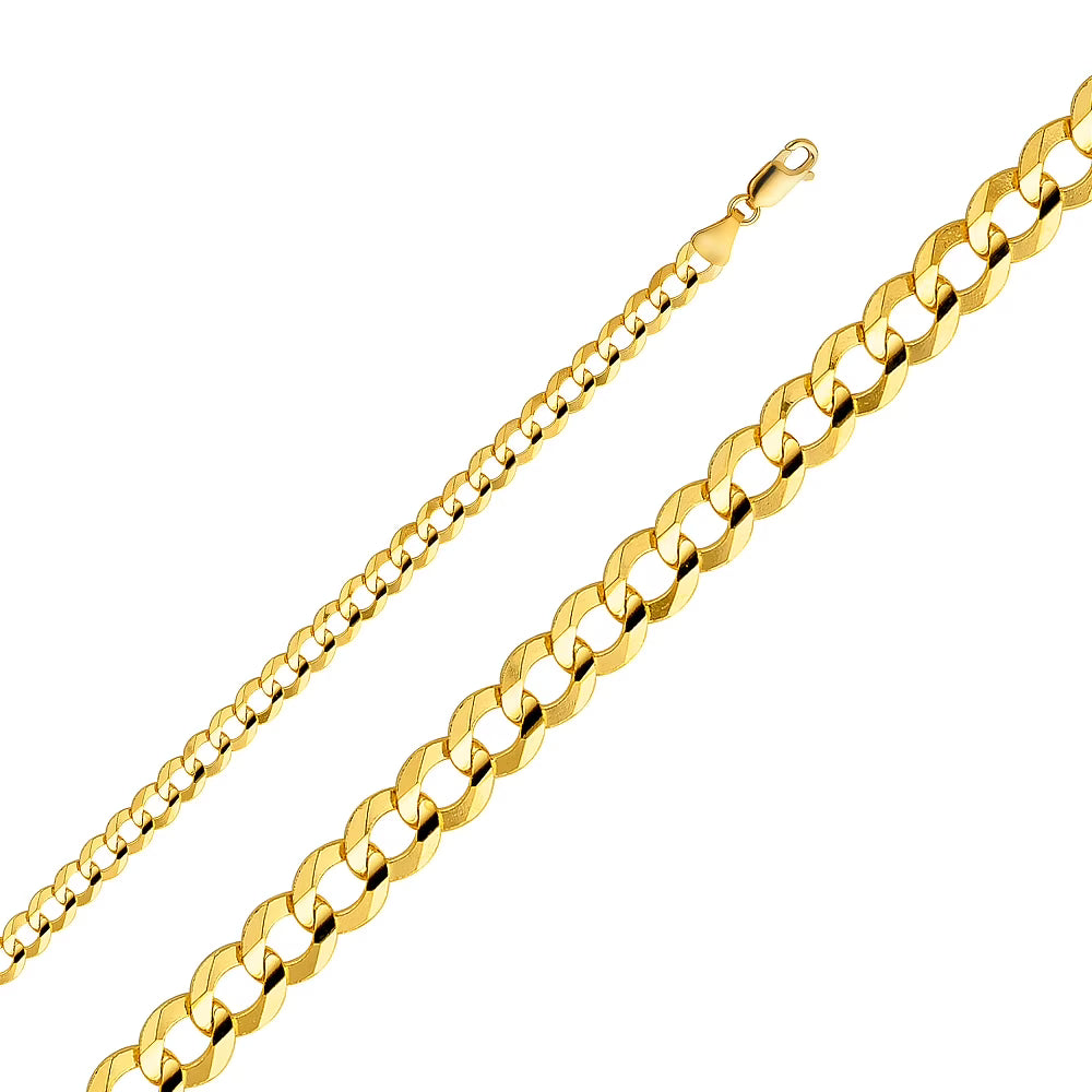 14k Yellow Gold Light Cuban Chain Necklace (24 inch) Q290846