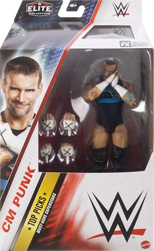 WWE Elite Action Figure & Accessories Set, 6-inch Collectible with Swappable Hands V980
