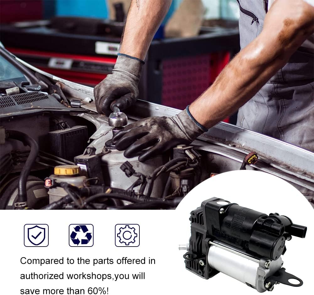 Air Suspension Compressor for Mercedes W221 CL216 S350 S400 S450 S550 S600 S63 AMG Air Ride Pump Remanufactured H55369