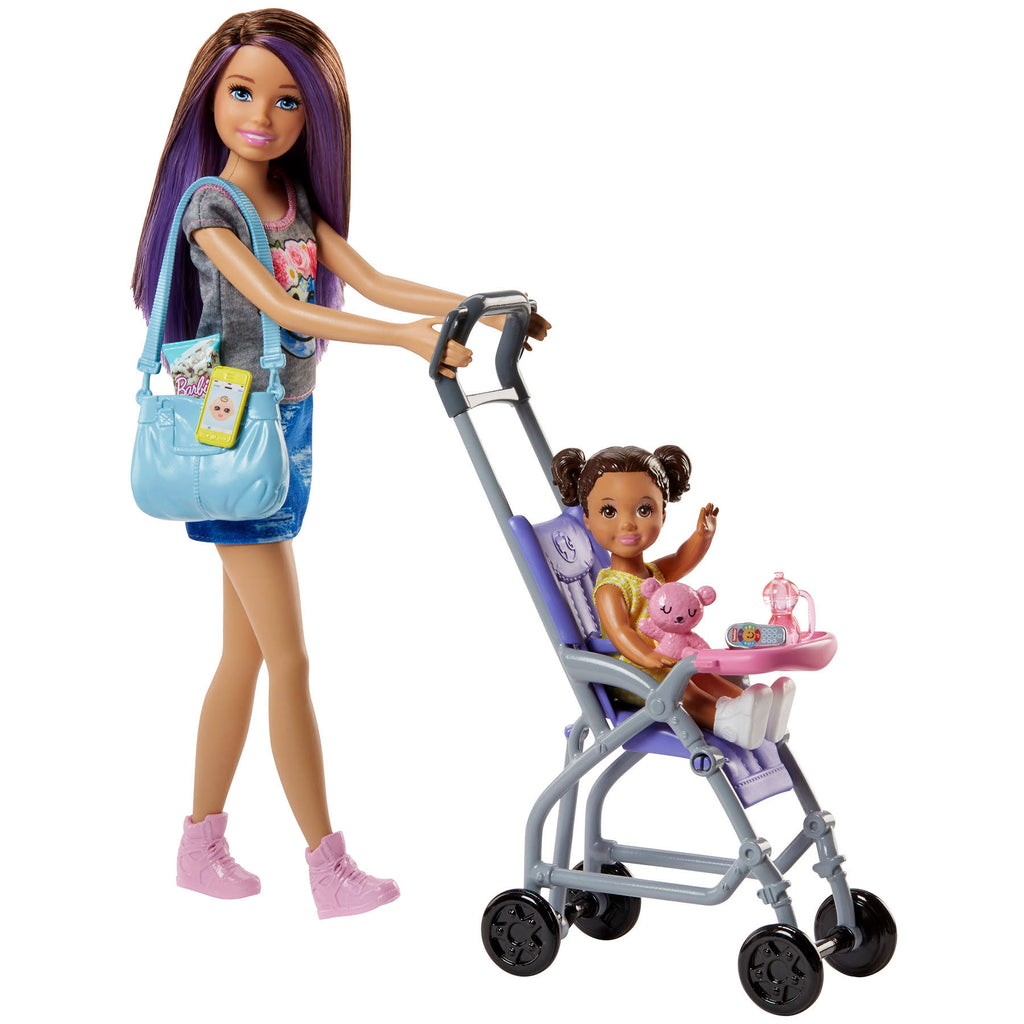 Caucasian Doll and Stroller Playset I1120