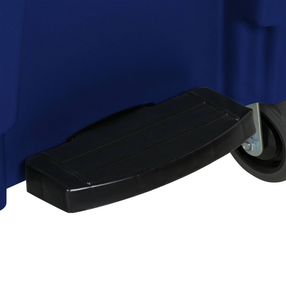 Blue Rectangular Rollout Trash Can J48434