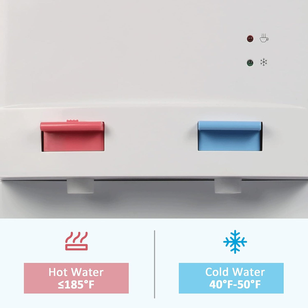 White Stainless Steel Top Loading Water Cooler Dispenser Y950277