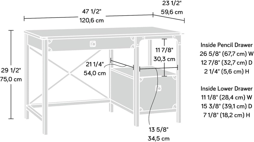 Carbon Oak Finish Desk M43625