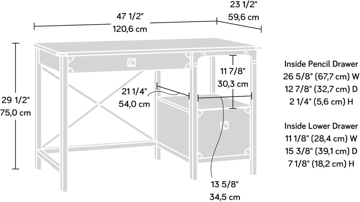 Carbon Oak Finish Desk M43625
