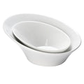 White Ceramic Porcelain Salad Bowls Set of 2 B982086