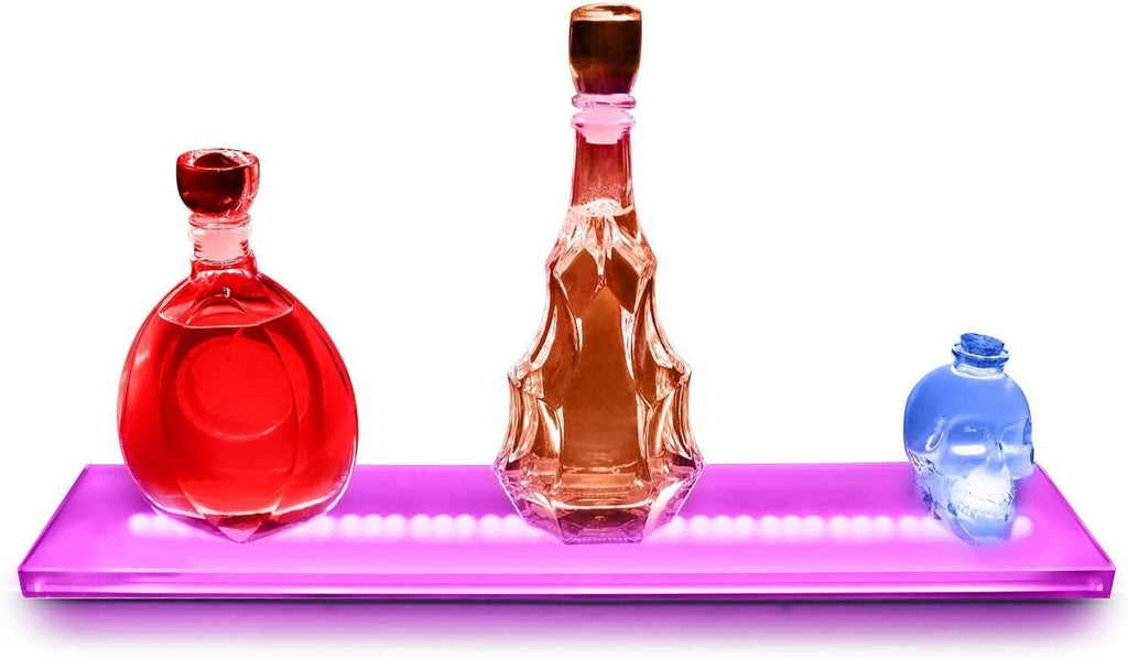 24-inch LED Acrylic Liquor Bottle Display Shelf with Remote T93048
