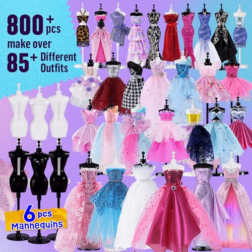 800+Pcs Fashion Designer Kit with 6 Mannequins Sewing Kit A261