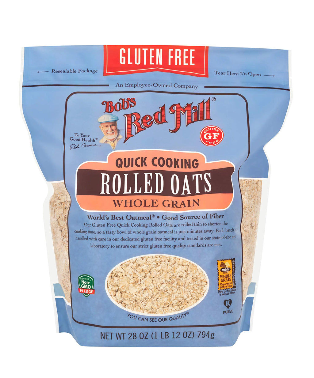 Gluten Free Quick Cooking Rolled Oats, 28 Oz M980