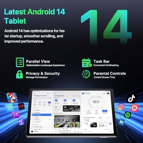 10 inch Android 14 Tablet Octa-Core 10GB RAM 64GB ROM 6000mAh Battery O4720