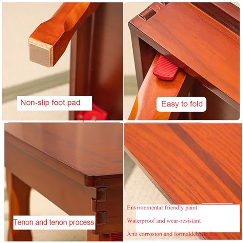 Folding Square Solid Wood Coffee Table (60cm) W534