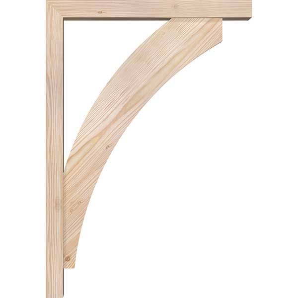3 1/2x22W x 18x22D x 26x22H Douglas Fir Bracket with Offset Brace O44124