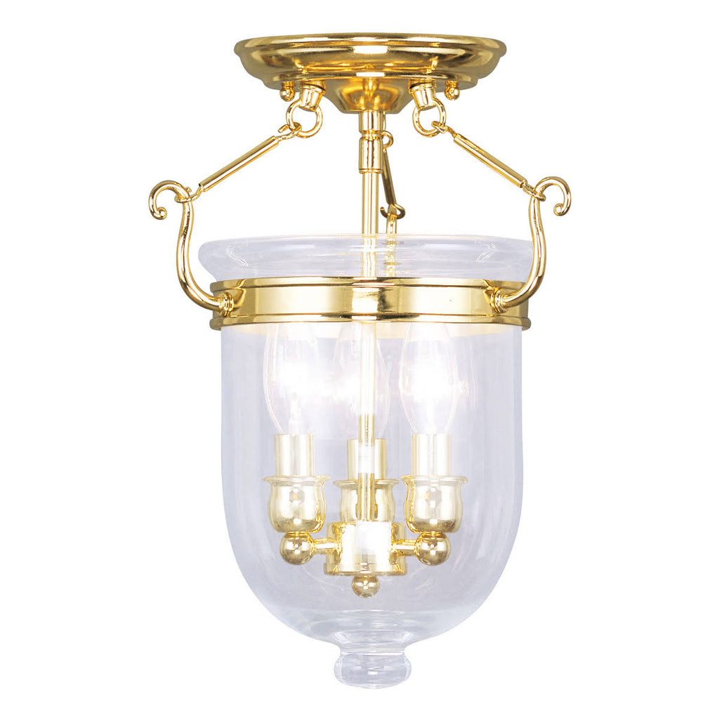 Polished Nickel 3 Light Ceiling Mount F71806