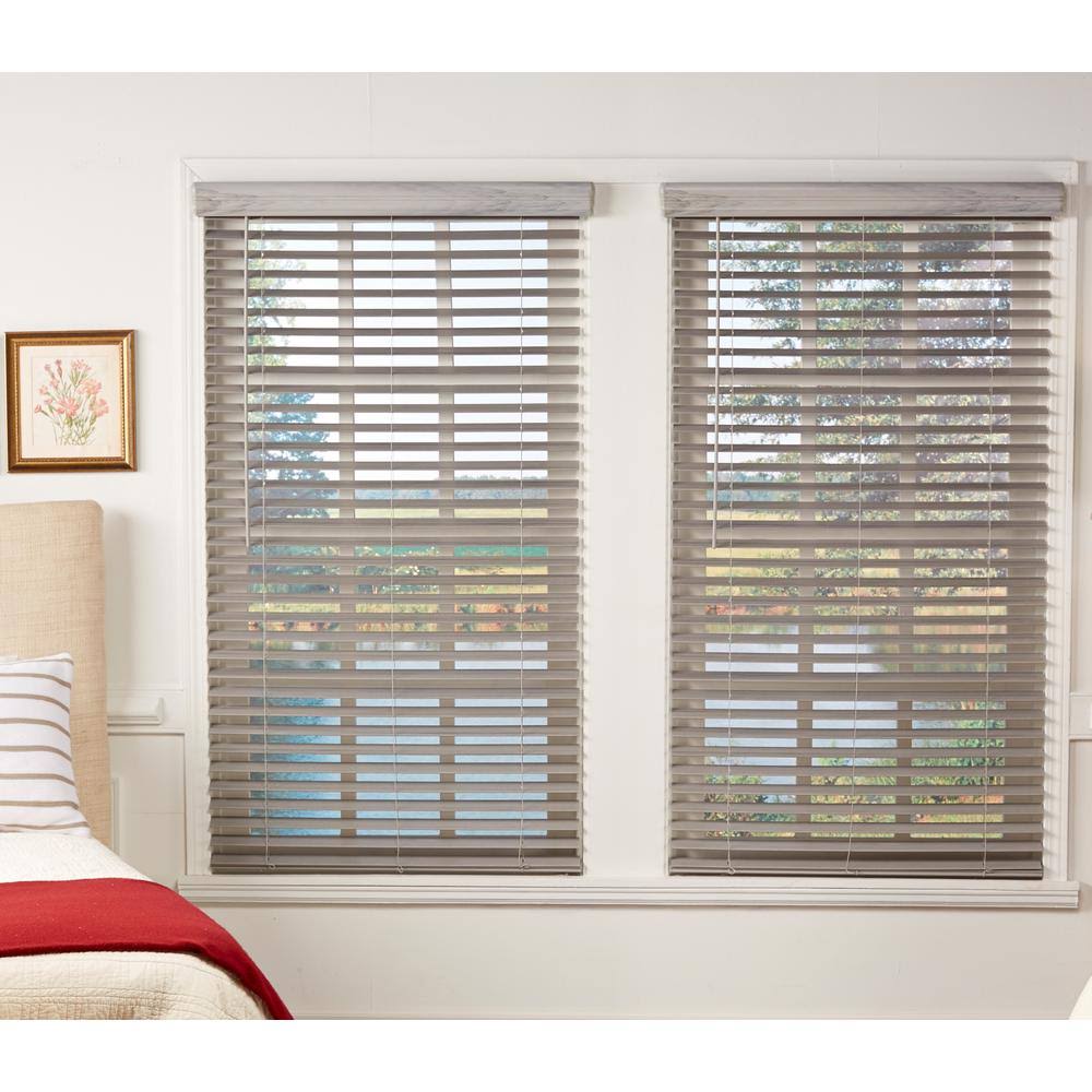 Cordless Room Darkening Faux Wood Blinds 68.25 in. W x 64 in. L X52323