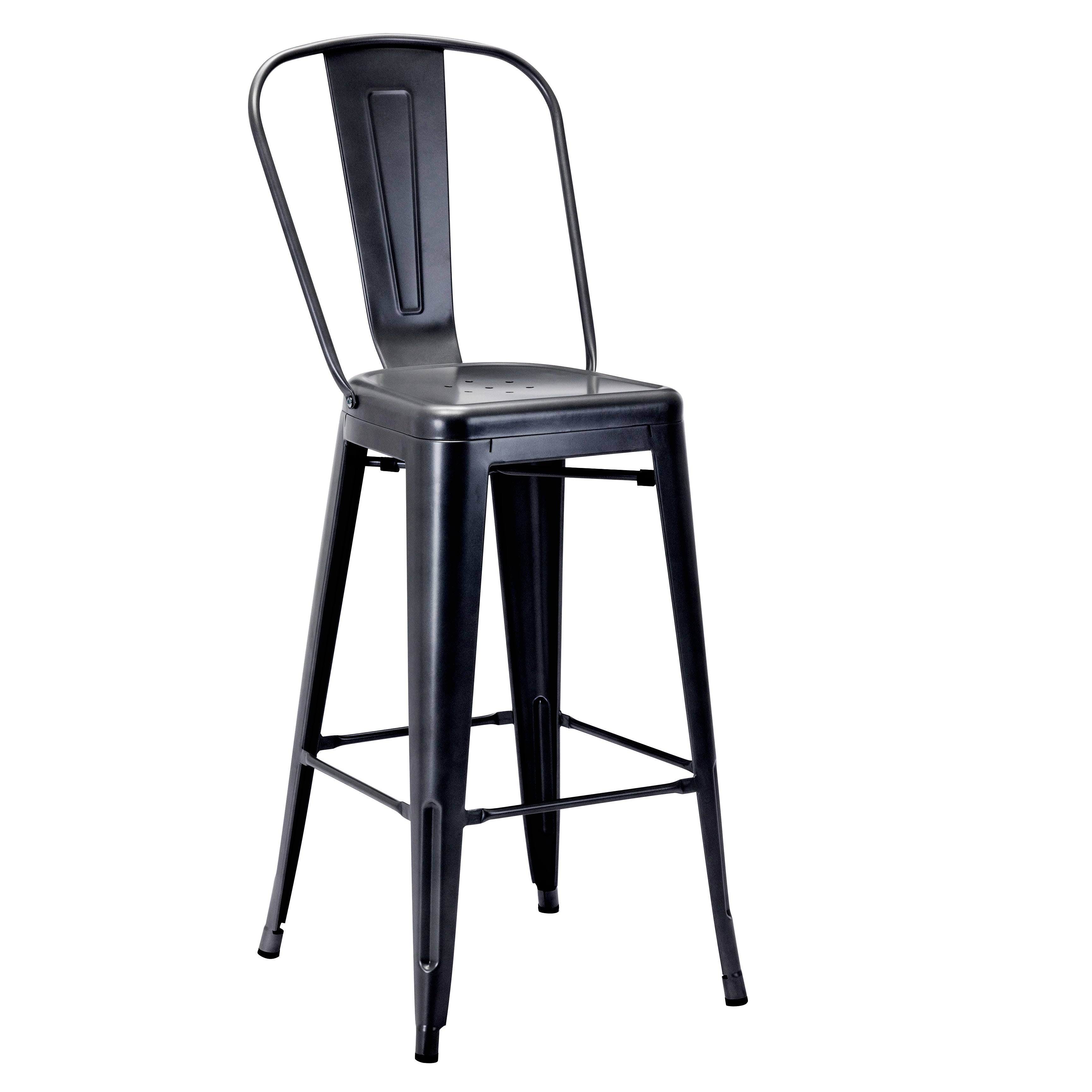 White Metal Bar Stools (Set of 4) L717